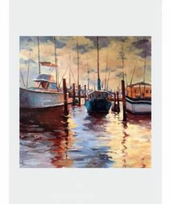 John Beard Collection Docks At Sunset Art