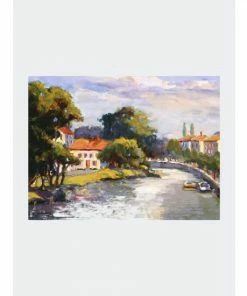 John Beard Collection French Village With Canal Art