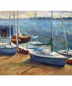 John Beard Collection Boats Of Borge Art Blue