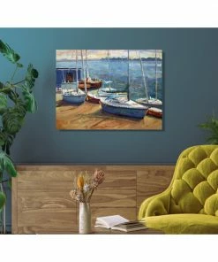 John Beard Collection Boats Of Borge Art Blue -John Beard Collection Shop unnamed file 2344