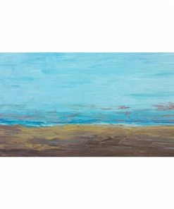 John Beard Collection Blue & Tan Abstract Art